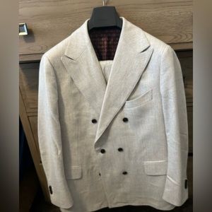 Suitsupply Double Breasted Wool Cashmere Two-Piece Suit